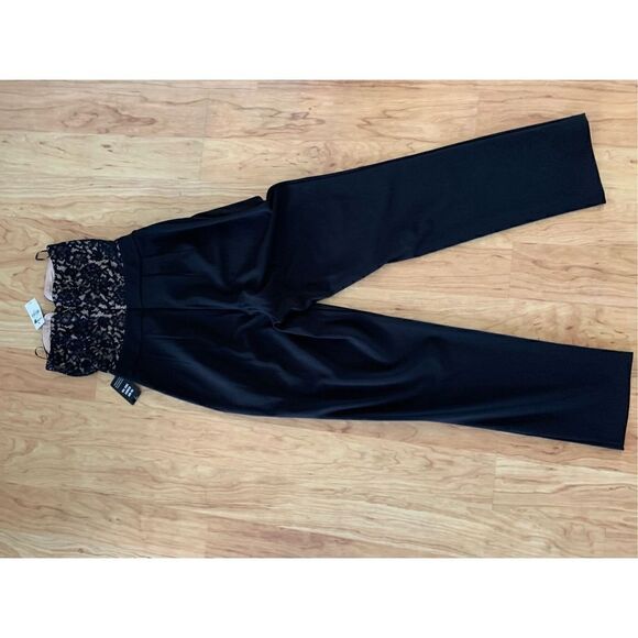 Express lace black romper size 2 long pant suit - Picture 7 of 12